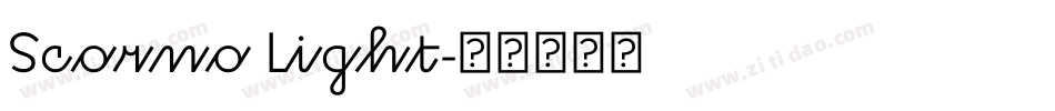 Scorno Light字体转换